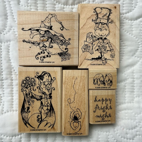 Retired Rare Stampin Up vintage Halloween stamp set Best Fiends Frankenstein - Picture 2 of 15